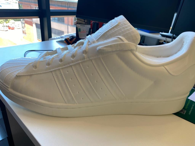 Adidas shoe 3D print side view — FDM